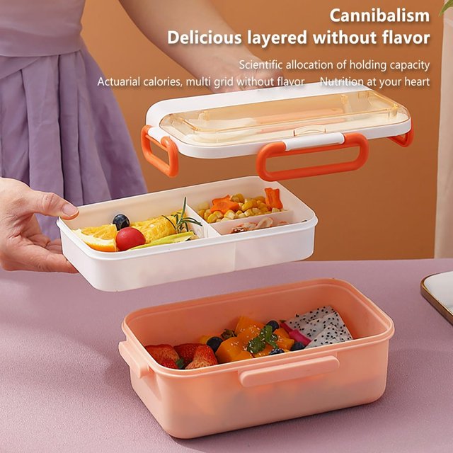 HAOAN Waterproof Lunch Box with Compartment Plastic Lunch Box Microwave Sealed s School Lunch Plate Kitchen Food Storage Container Closure Bags & lids & Boxes Extra Savings