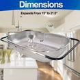 thumbnail image 3 of Stainless Steel Colander Expandable Fine Mesh Strainer 6 Quart – Sink Fitting for Pasta & Vegetable Rinse, 3 of 9
