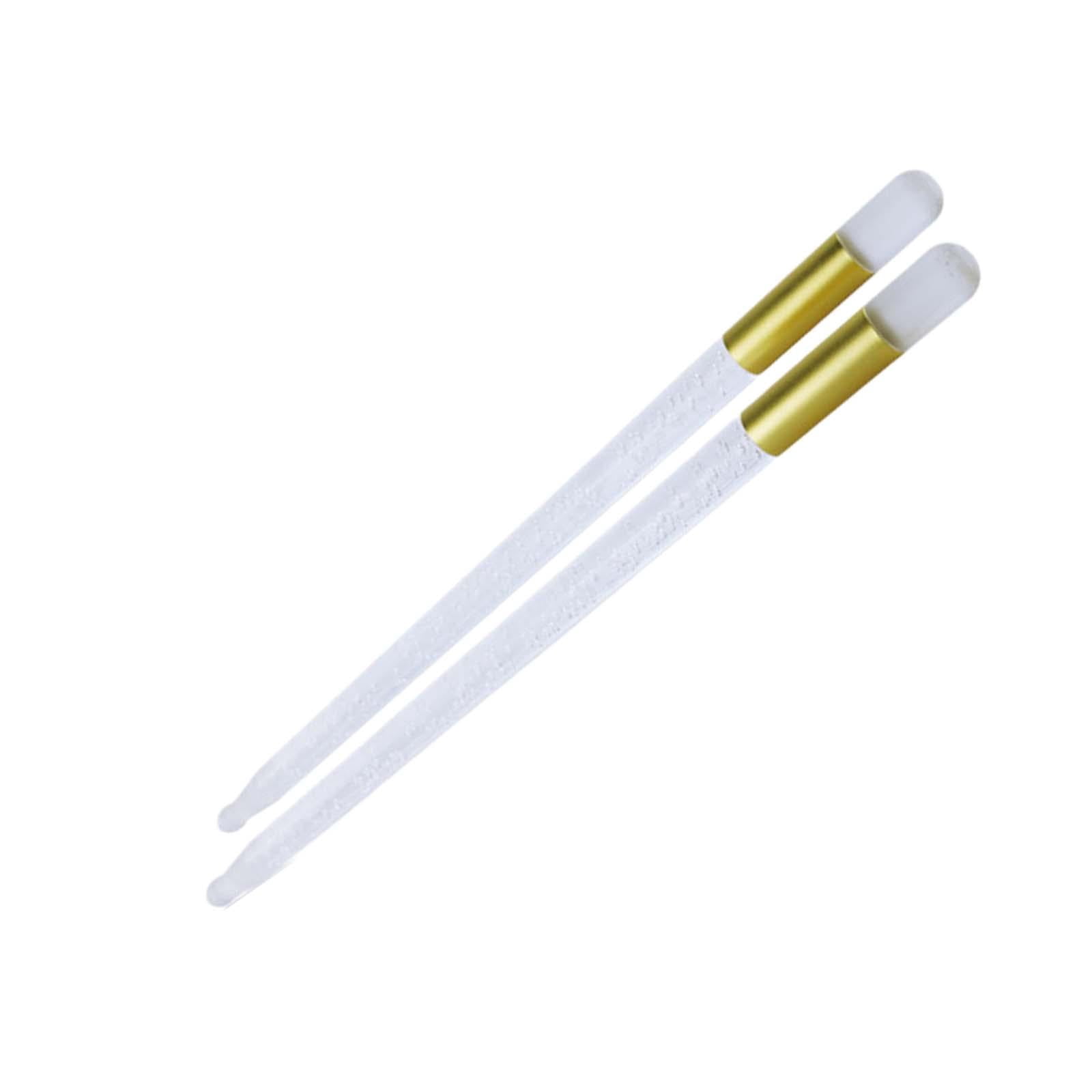 LeeQinersw 2 Pieces Light up Drum Sticks Percussion Accessories Lightweight Professional 13 Gold