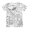 thumbnail image 6 of Boys Outfits 2 Piece Hand-Painted Diy Graphic Print Crew Neck Short Sleeve T Shirt And Shorts for Outdoor Wear Baby Boys' Clothing Sets White 3-4 Years, 6 of 7