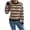Black-1, variant on Fall Womens Sweaters Classic Argyle Striped Knitted Pullover Casual Long Sleeve Crew Neck Vintage Preppy Style Sweater