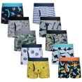 thumbnail image 1 of BIG ELEPHANT Calzoncillos Tipo Bóxer para Niños, Calzoncillos de Algodón, Ropa Interior Suave para Niños Pequeños, Paquete de 10 (3T-10Y), 1 of 11