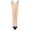 thumbnail image 3 of Journee Signature Womens Genuine Leather Pryse Almond Toe Pull On Knee High Boots, 3 of 8