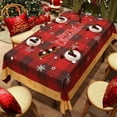 thumbnail image 1 of Red Christmas Tablecloth Rectangular 55.12 in x 35.43 in Waterproof Oil-Resistant Polyester Holiday Party Decor, 1 of 6