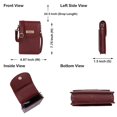 thumbnail image 3 of Sishka Womens   Cherry Red Genuine Leather Ladies Wallet – Compact Crossbody Cell Phone Bag with Shoulder & Sling Carry, Stylish Daily Use, 3 of 10