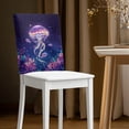 thumbnail image 2 of TSOVTHRID Jellyfish Coral Star Print Removable Chair Back Cover Dining Room Chair Cover Elastic Chairs Back Protector Cover for Kitchen Hotel Holiday Party Decor, Set of 2, 2 of 7