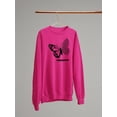 thumbnail image 3 of Butterfly W Leopard Print Sweatshirt Women -Image by Shutterstock, Female Large, 3 of 4