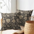 thumbnail image 5 of Vintage Floral Print Pillow Covers 18x18 Inch Farmhouse Flowers Pattern Decorative Throw Pillow Covers Set of 2 Black Pillowcases for Couch Holiday Party Picnic Dinner Decor, 5 of 6