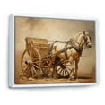 thumbnail image 2 of Designart "Minimalist Vintage American Cart With Horse" Old American Cart Floater Framed Canvas Prints, 2 of 5