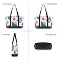 thumbnail image 6 of FORMRS Canvas Laptop Tote Bag for Women with 15.6" Computer Compartments Shoulder Handbag, Green Retro Shapes, 6 of 7