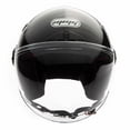 thumbnail image 5 of MMG Motorcycle Open Face Helmet DOT Flip-Up Visor Gloss Black (Medium) Model 28, 5 of 6