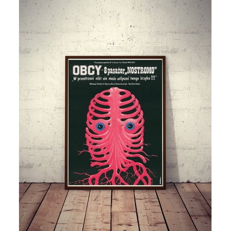 Alien Polish Movie Poster Ridley Scott Classic Film Art Unframed Paper Poster 24x36in
