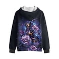 thumbnail image 3 of Psesaysky Purple Rose Print Full Zip Hoodie Oversized Girls Cute Dachshund Dog Winter Jackets with Pockets Casual Long Sleeve Sweatshirts for Girls, Size L, 3 of 7
