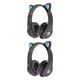 thumbnail image 2 of Auriculares inalámbricos con orejas de gato Bluetooth luces LED regalo para niños Sidaley, 2 of 6