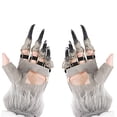 thumbnail image 4 of CNJKEHIUV Halloween Gloves Under $6 Halloween Furry Dragon Claw Gloves Animal Cosplay Costume Accessory, 4 of 9