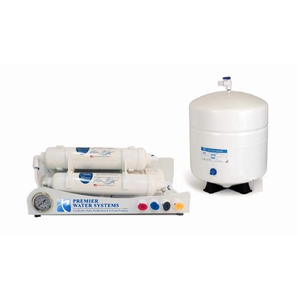 Compact Countertop Reverse Osmosis Water Filter System + Tank | 4 Stage RO Filtration | 75 GPD | Apartment/RV/Boats/Dorms/Travel