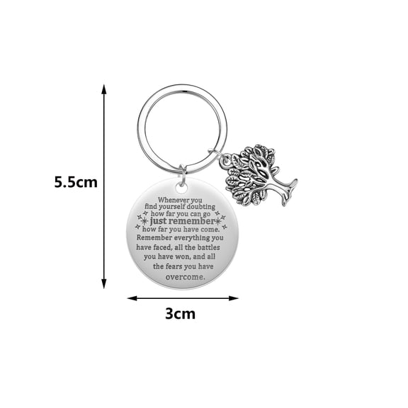 Just Remember Keychain Pendant Car Bag Charms Keyring Stainless Steel Creative Gifts Engraved Letter Key Chains Jewelry