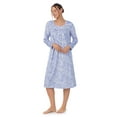 thumbnail image 2 of Aria Women’s Knit Velour Long Sleeve Square Neck Nightgown with Pockets, Sizes XS-5X, 2 of 5