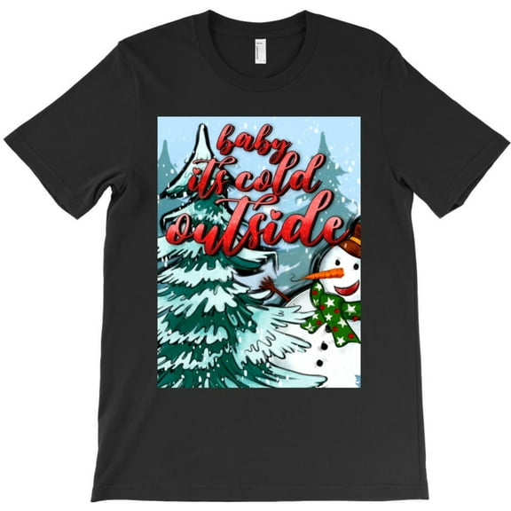 Let It Snow Funny Christmas Holiday Graphic T-Shirt - Trending G8789, Up to 5XL