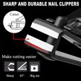 thumbnail image 5 of Nail Clipper Set,Premium Stainless Steel Ultra Sharp Sturdy Fingernail and Toenail Clipper Cutters, 5 of 7