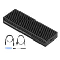 thumbnail image 2 of Solid State Drive Enclosure Case, M.2 SSD Enclosure, Serrated Groove Type SATA Protocol SSD Box NVMe Protocol SSD Box All-aluminum Alloy For Industry Home, 2 of 8