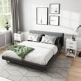 thumbnail image 5 of May in Color Tall Nightstand Set of 2, Side Table with 2 Drawers and Open Shelf Below, for Bedroom, Living Room, Home Office, White, 5 of 9