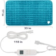thumbnail image 6 of TCVOR Extra Large Heating Pad for Deep Heat and Comfort, 17" x 33" Super Soft Flannel Electric Heating Pad with 6 Heat Settings, 6 Timer Auto Shut off, 6 of 6