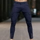thumbnail image 1 of Pantalones largos para hombre, moda informal, color liso, botones, cremallera, bolsillo, ropa de trabajo, pantalones, blusa y pantalones de poliéster para hombre, 1 of 3