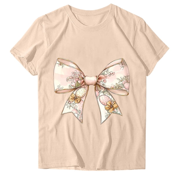 Blusas de Manga Corta para las Mujeres Divertida Impresión Cuello Redondo Camiseta Vintage, Blusas de Primavera para las Mujeres
