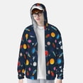thumbnail image 2 of Fotbe Space Cartoon Chaqueta con Protección Solar UPF 50+ para Hombre y Mujer, Camisa con Capucha y Bolsillos-Medium, 2 of 7