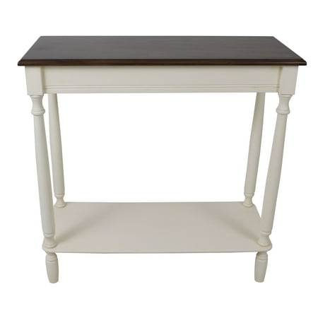 Decor Therapy Simplify Console Table, Off-White/Brown