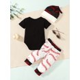 thumbnail image 5 of 3pcs Newborn Infant "GOING HOME" Graphic Bodysuit Onesies & Elastic Waist Baseball Graphic Pants & Hat Set, Baby Boys Toddler Summer Clothes, 5 of 5