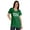 Green, variant on Inkmeso Vaccinated And Ready To Travel Funny Pro-Vaccine V-Neck T-shirt For Womens