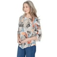 thumbnail image 3 of Alfred Dunner Womens  Stained Glass Sharkbite Top With Necklace, 3 of 6