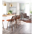 thumbnail image 4 of Izzy Industrial Lounge Chair and Ottoman Set in Black Metal and Espresso Faux Leather by LumiSource, 4 of 11
