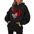 thumbnail image 1 of WEAIXIMIUNG Chandail en Molleton pour Femmes Zip Sans Capuche Col Rond Poche Imprimé Cœur Saint-Valentin Manches Longues, 1 of 3