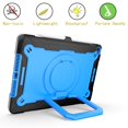 thumbnail image 3 of Kids Case for iPad 9th/ 8th/ 7th Generation 2021 2022 2019,TECH CIRCLE Heavy Duty Hybrid Shockproof 360 Rotating Stand Anti Scratch Drop-Proof Protection Case with Hand Shoulder Strap,Black+Blue, 3 of 8
