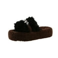 thumbnail image 3 of Lenago Fuzzy Slippers for Women Winter Slip-on House Slippers with Thick Soft Sole Comfortable Platform Faux Fleece Lined Furry Room Shoes Perfect for Indoor Use, 3 of 8