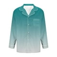 thumbnail image 6 of Men Pajamas Sets 2 Piece Long Sleeve Shirts and Pants Pajama Outfits with Pocket Lightweight Gradient Printed Sleepwear Loungewear Set, 6 of 6