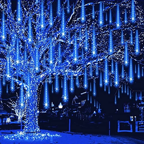 Luces LED para lluvia de meteoritos Weepong 8 tubos color azul