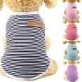 thumbnail image 2 of Summer Striped Dog Shirt Casual Pet Vest Comfortable Dog Costume Puppy T-Shirt Breathable Dog Clothes, 2 of 8