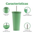 thumbnail image 2 of Termo para Cafe y Agua de Acero Inoxidable GAON Tapa para Frio y Caliente Acabado Matte 710 ml Verde, 2 of 4