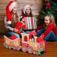 thumbnail image 3 of Christmas Gift Train Decoration – Gingerbread Santa Train with Storage Compartments, Holiday Candy Holder & Decorative Centerpiece for Tree, Mantel, Table Display, 3 of 5