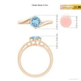 thumbnail image 4 of ANGARA Natural Classic Round Aquamarine Solitaire Bypass Ring in 14K Rose Gold for Women (Size-6mm) | March Birthstone, Birthday, Anniversary, Jewelry Gift for Women | Natural Aquamarine Ring, 4 of 9