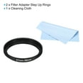 thumbnail image 3 of Uxcell 37mm-39mm Step Up Ring with Cleaning Cloth, 2 Pack Camera Lens Filter Adapter Ring, Black, 3 of 6