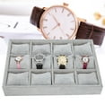 thumbnail image 2 of 12 Grids Watch Storage Box Bracelet Case Organizer Jewelry Display Container with Pillow, 2 of 8