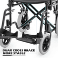thumbnail image 5 of monicare *FDA APPROVED* Transport Wheelchair with Removable Flip Back Armrests & Swing-Away Footrests, Folding Transport Chair with 300lbs Capacity, Black, 5 of 10