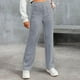 thumbnail image 4 of High Waist Pants Loose Wide Leg Pants for Women Spring Fall Ladies Office Trouser Full Length Straight Pant Outwear, 4 of 5