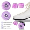 thumbnail image 6 of Roller Skate Wheels Set 58x32mm Skate Wheels with Bearings, Skate Brakes, Purple, White, 6 of 6