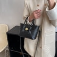 thumbnail image 4 of Nuevo bolso de hombro de moda, bolso de mano de cuero de PU, bolso de hombro tipo clutch, negro, 4 of 6